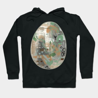 Art Acrylic artwork abstract Easter Egg Hoodie